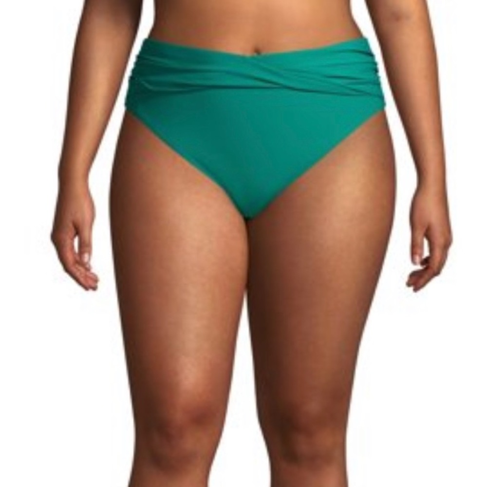 Time and Tru Women's Plus Size V-Wire Green Ocean